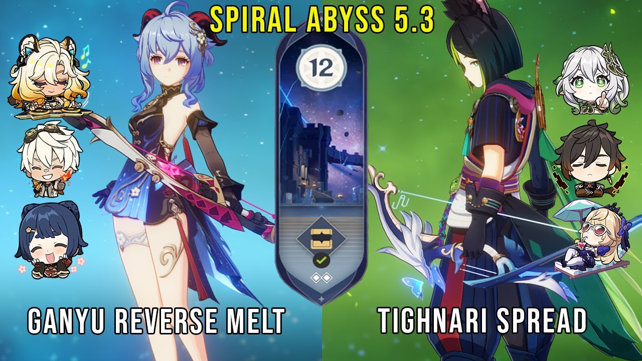 C0 Ganyu Reverse Melt and C1 Tighnari Spread | Genshin Impact Abyss 5.3 Floor 12 9 Stars