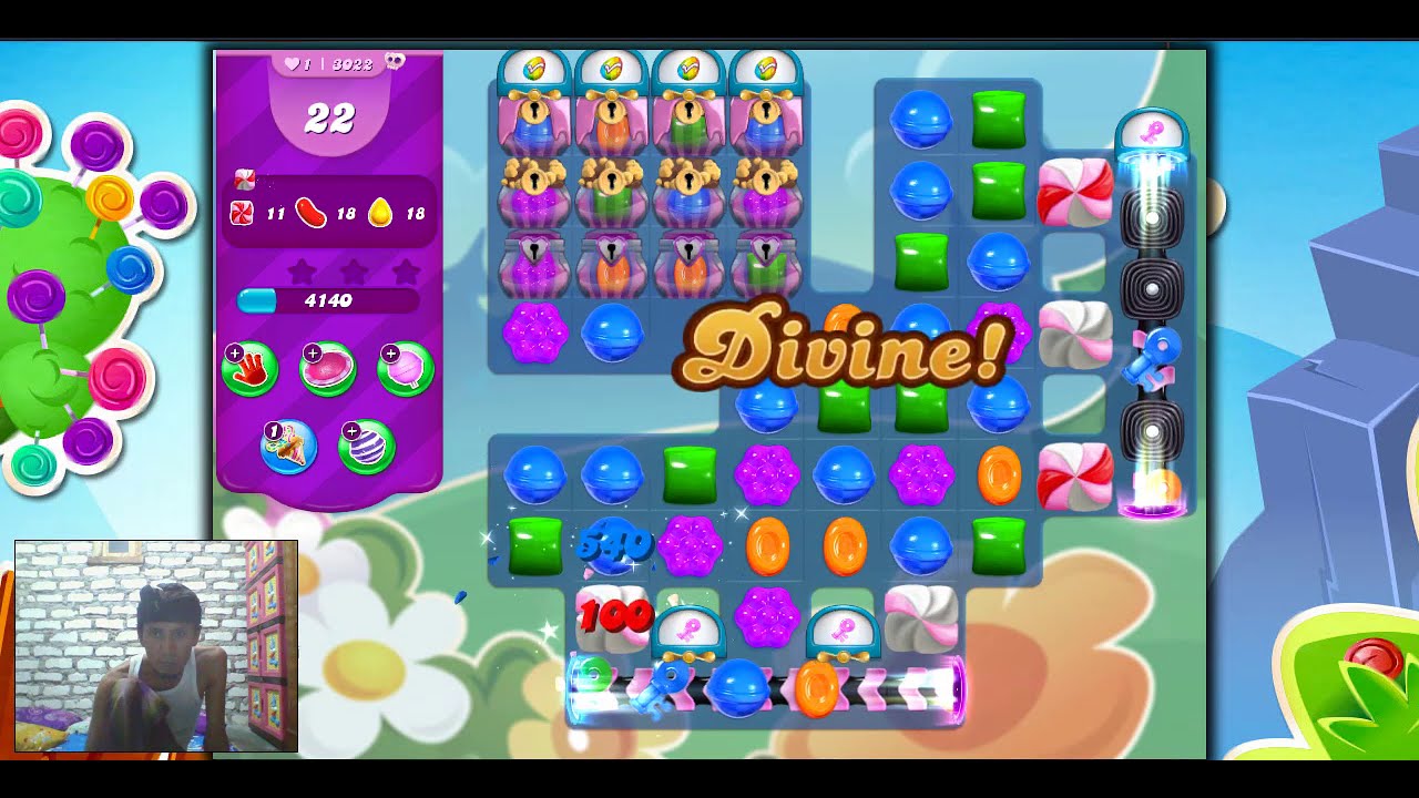 Candy Crush Saga Level 3022, 3 Stars No Boosters