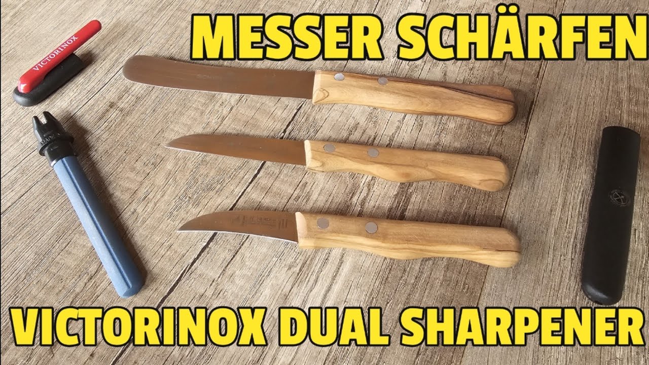K&uuml;chenmesser Klassiker sch&auml;rfen: Solinger Z&ouml;ppken, Vogelschnabel Buckelmesser : Vic DualSharpener