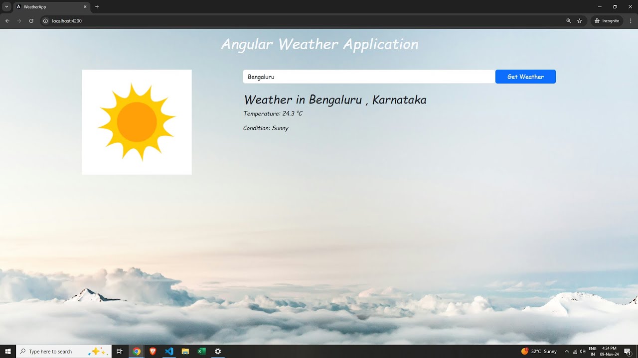 Weather Application Using Angular | Angular Api Integration