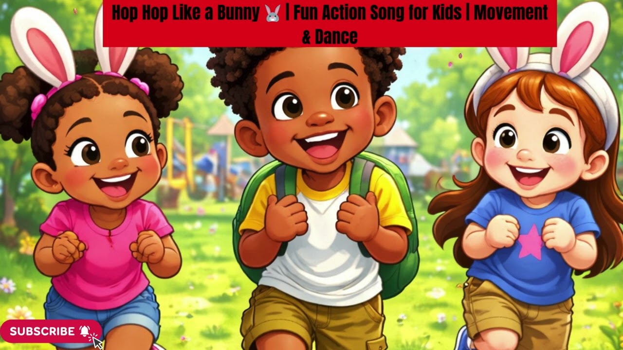 Hop Hop Like a Bunny 🐰 | Fun Action Song for Kids | Movement & Dance