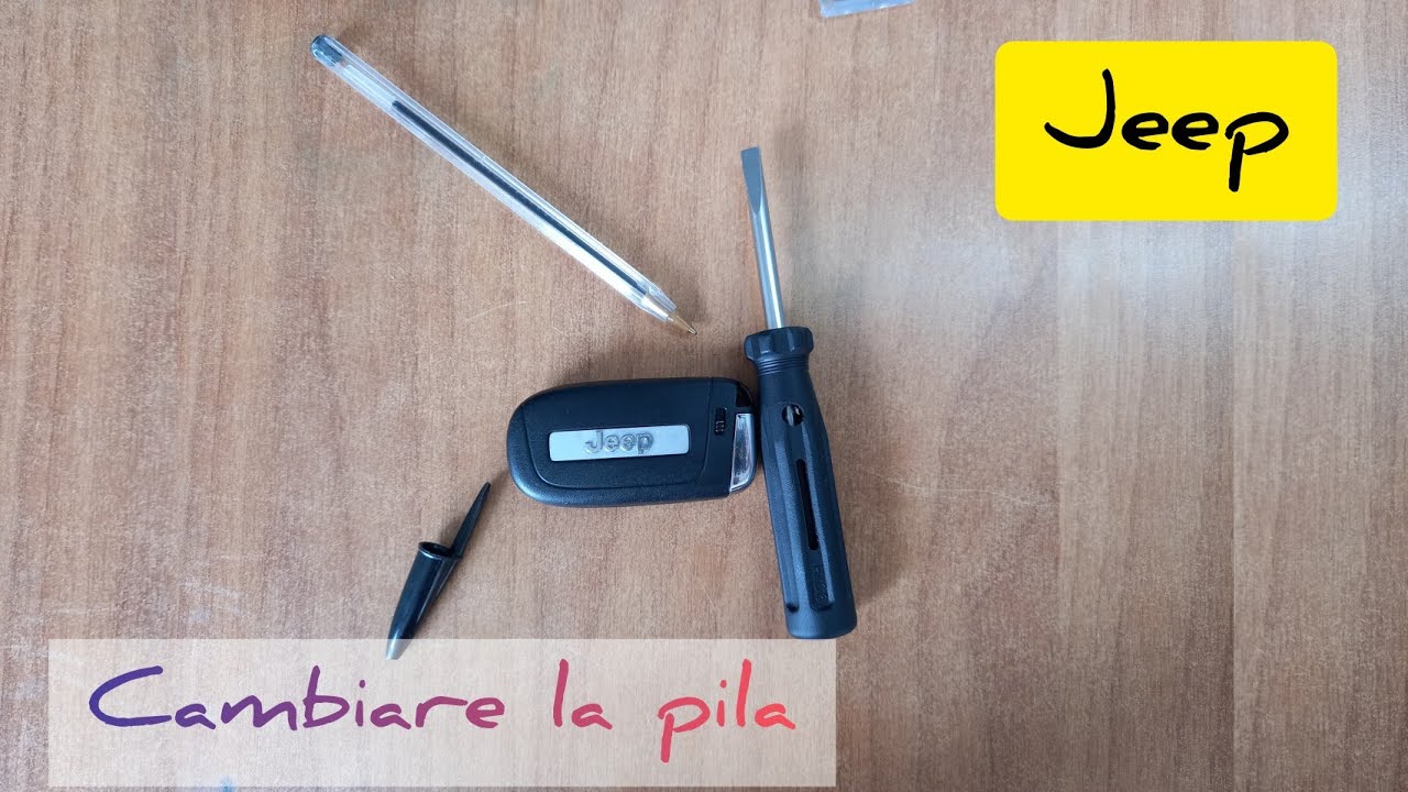 Come cambiare la batteria chiave della JEEP Renegade senza attrezzi.
