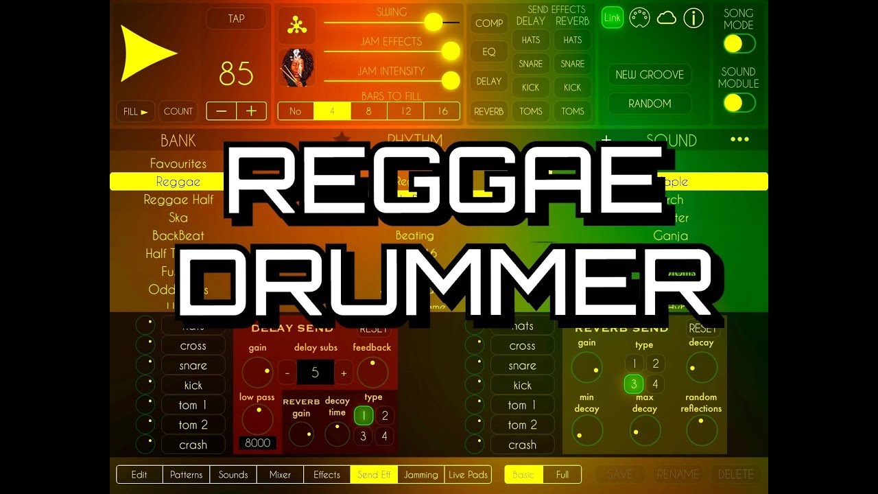 Reggae Drummer от Луиса Мартинеса — это великолепное приложение — демонстрация на iPad