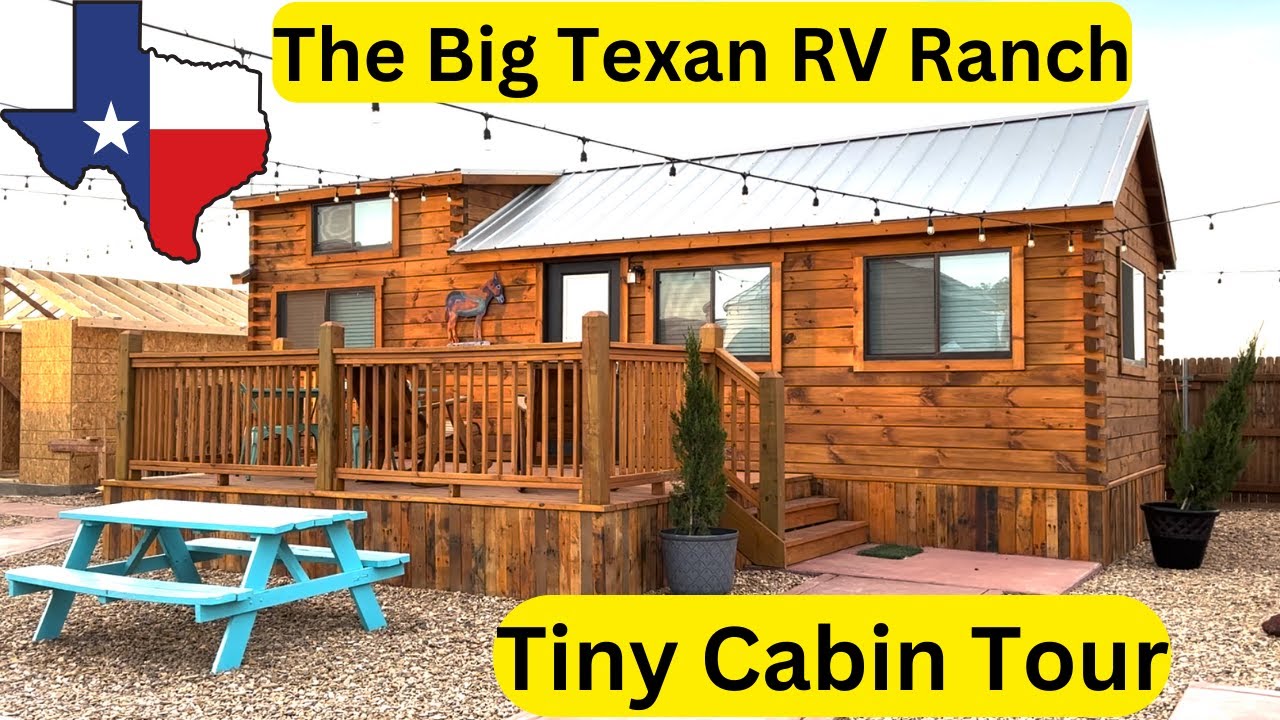 The Big Texan RV Ranch Cabin Tour | Tiny Home Tour | Cabin Tour | RV Park | Amarillo Texas |
