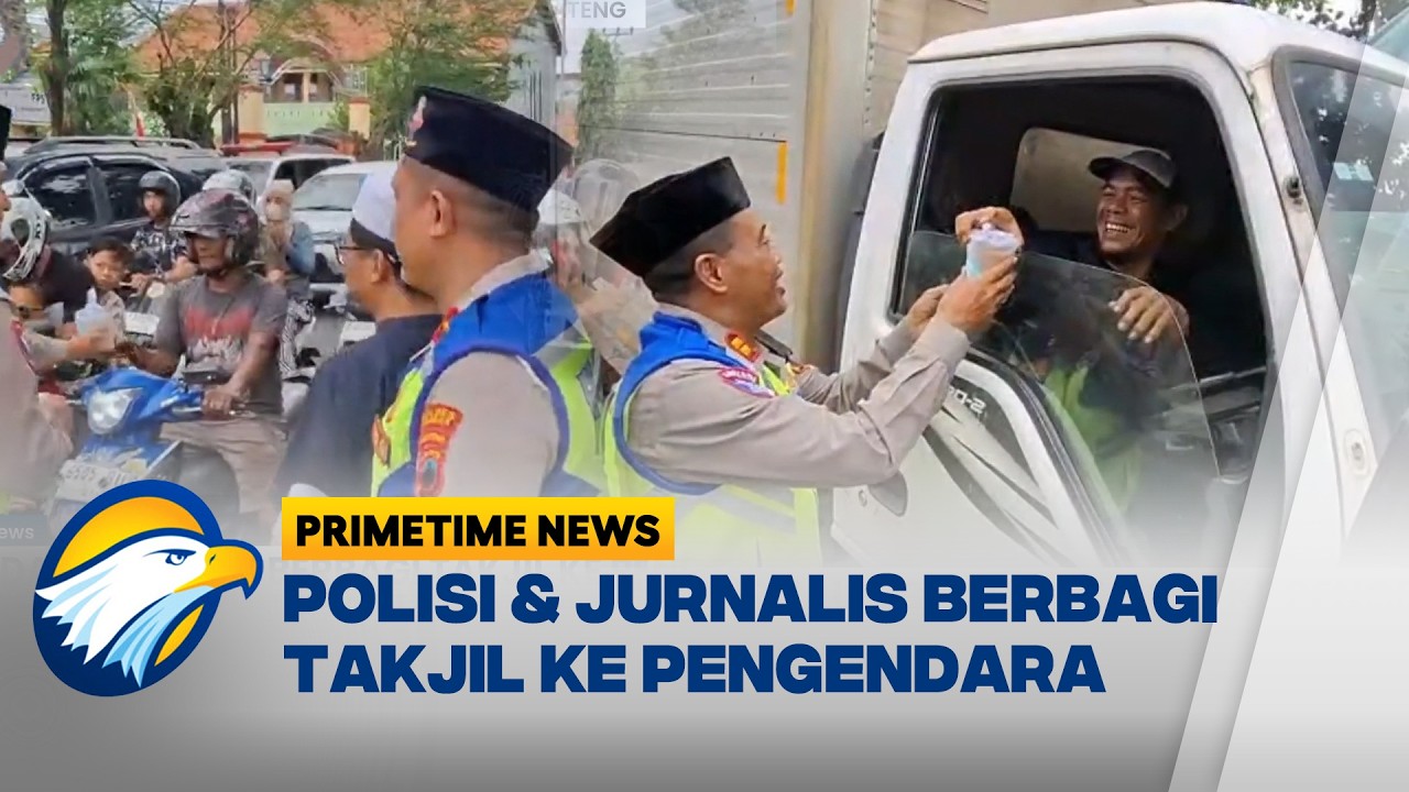 Polisi dan Jurnalis Brebes Turun ke Jalan Bagi Takjil - [Primetime News]