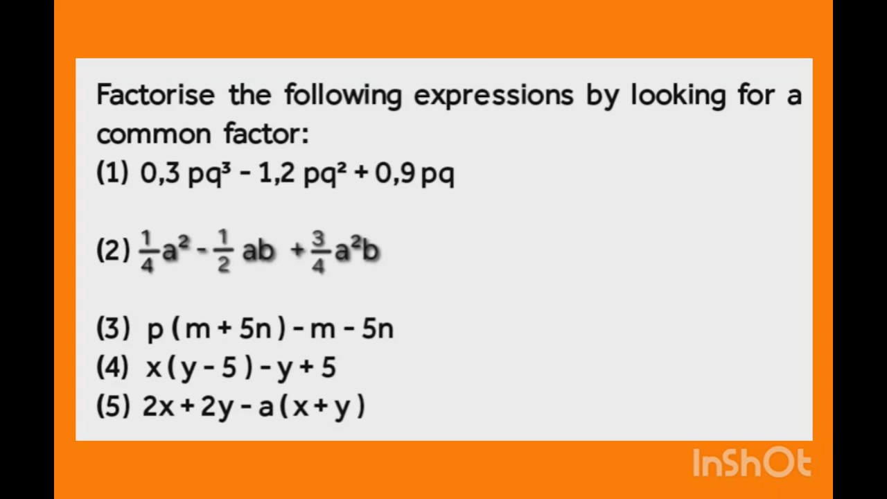 Common factor |Part 5