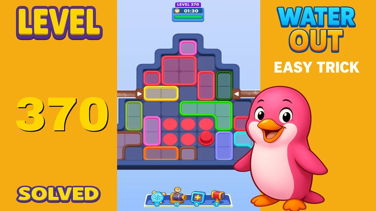 Water Out Puzzle Level 370 &ndash; Easy Solutions
