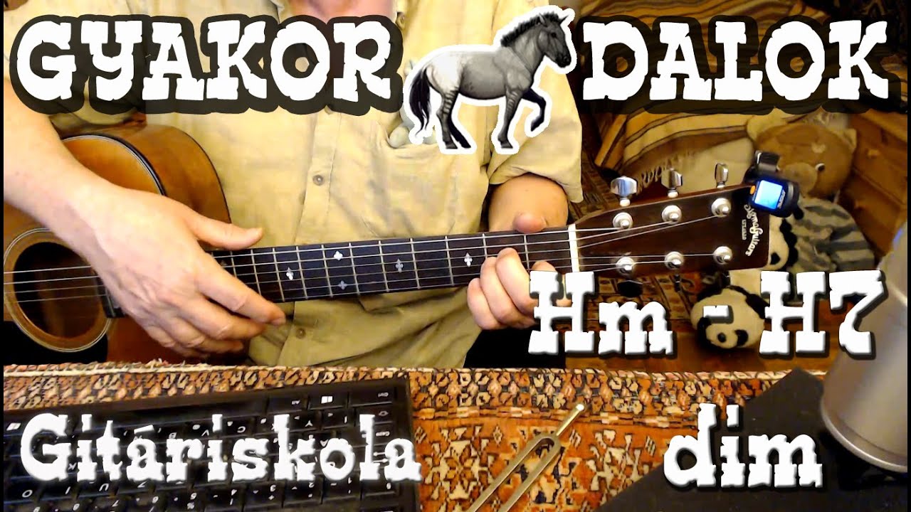 Gitáriskola 11.2 - H-moll, H7 és dim (