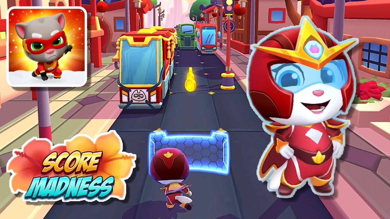 Talking Tom Hero Dash Score Madness - FUN-FILLED EVENTS - Fire Arrow Angela Levels 66 to 76