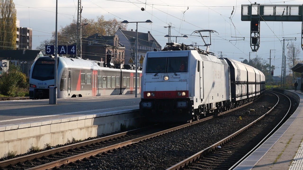 Eisenbahnverkehr in Wesel Mit Br 275 189 193 186 462 1429 406