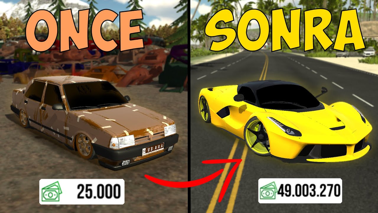 OYUNA TOFAŞLA BAŞLAYIP FERRARİ ALDIM!! (CAR PARKİNG MULTİPLAYER)