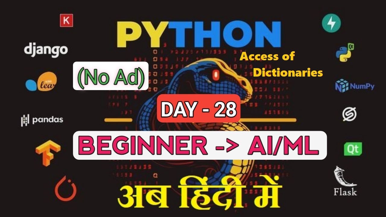 Python Dictionary Access Methods (get, keys) | [DAY-28] – Python Basic to Advanced (AI/ML) in Hindi