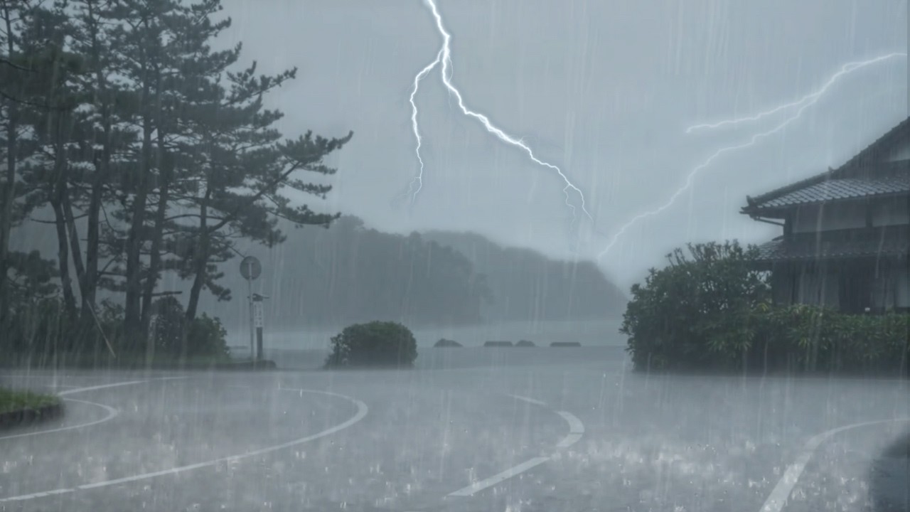 Rain Sounds for Sleeping | Heavy Rain & Thunderstorm for Deep Sleep