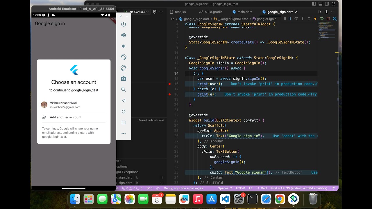 Flutter Google Signin Without Firebase For Beginners