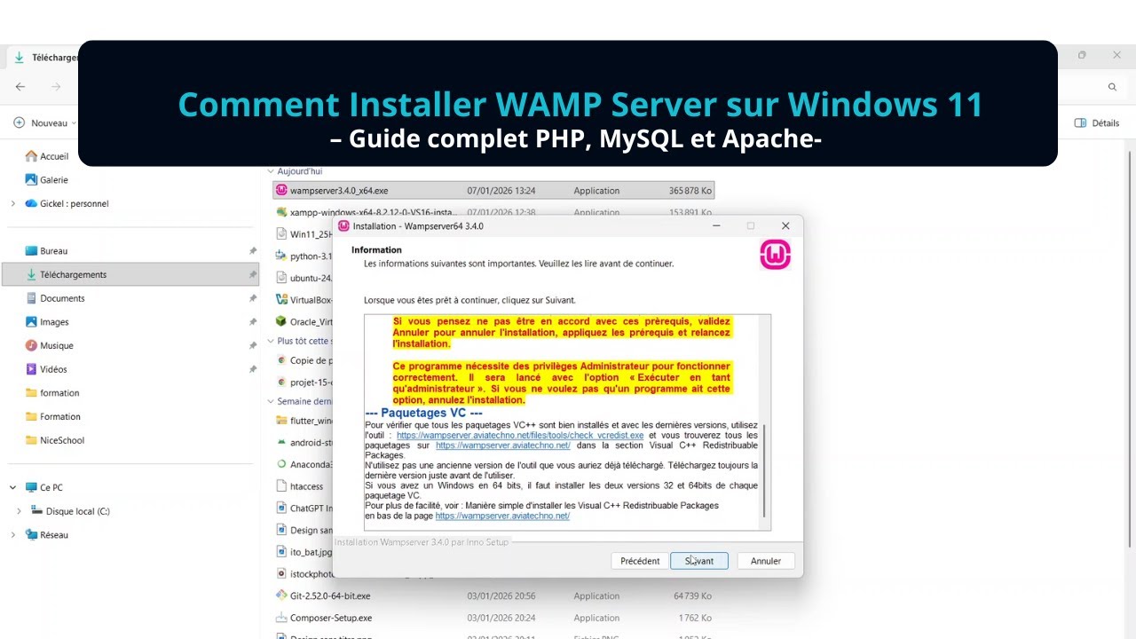 Comment installer WAMP Server sur Windows 11 (PHP, MySQL, Apache) – Guide Complet