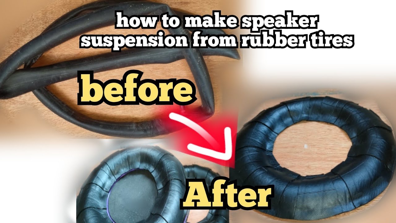 how to make speaker suspension from rubber tires