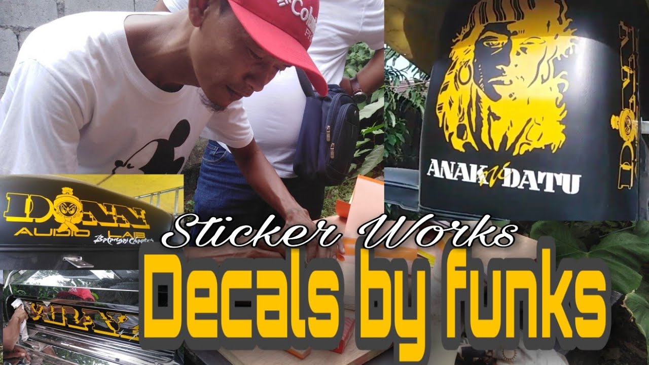 PAANO MAG UKIT NG STICKER DECALS SA BUBONG NG TRICYCLE | Sticker Works by:FUNKS | special edition