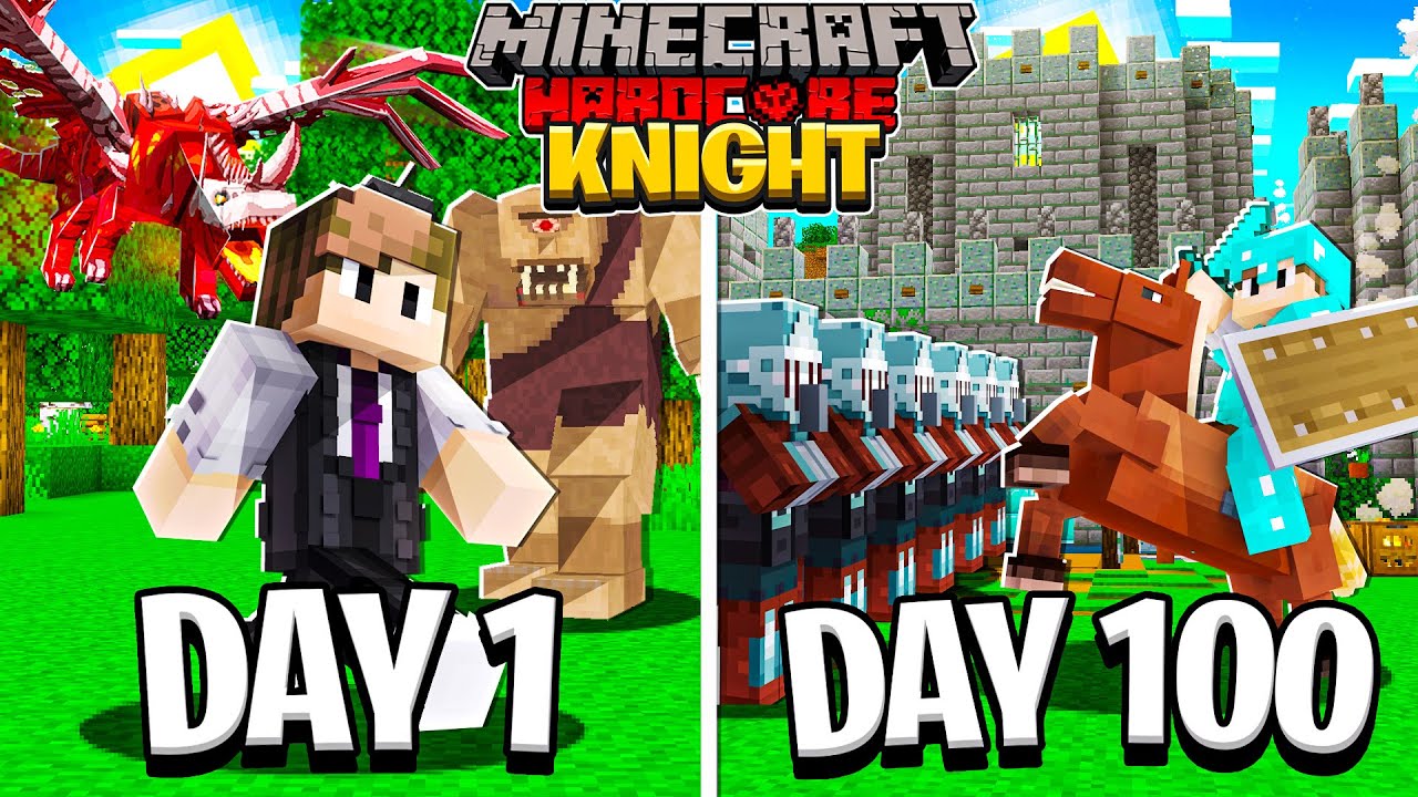 I Survived 100 Days as a Knight in Medieval Minecraft Hardcore&hellip;
