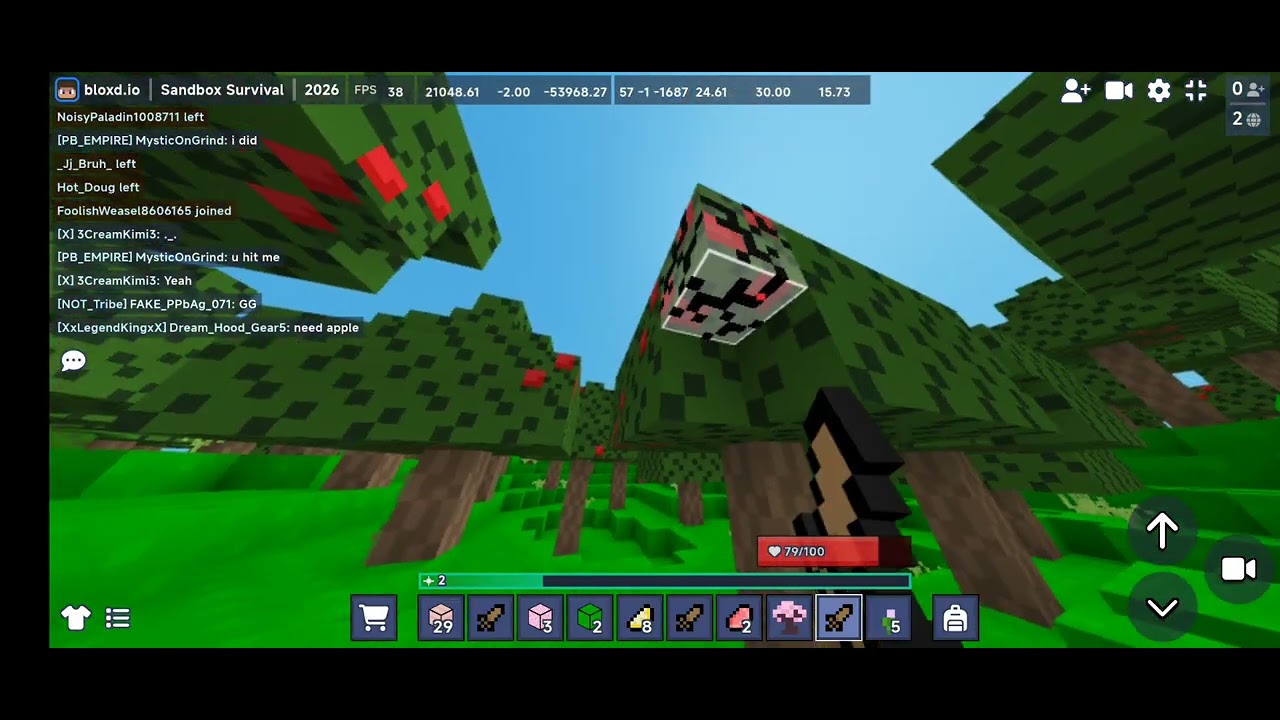 Bloxd io Survival Part One: Getting Resources 😁