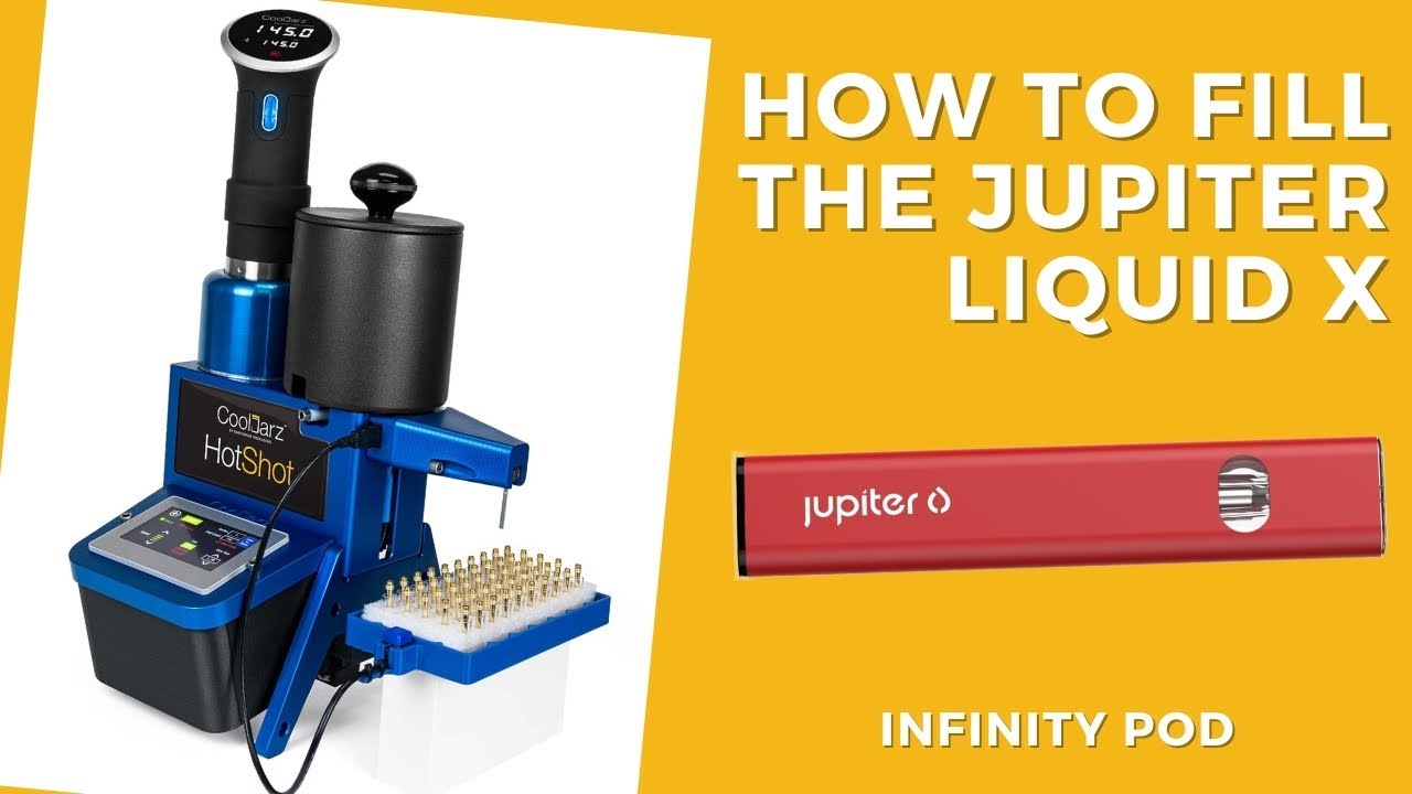 How to fill Jupiter Liquid X Infinity Pod Cartridge With CBD Oil Vape Distillate Cart Filler Machine
