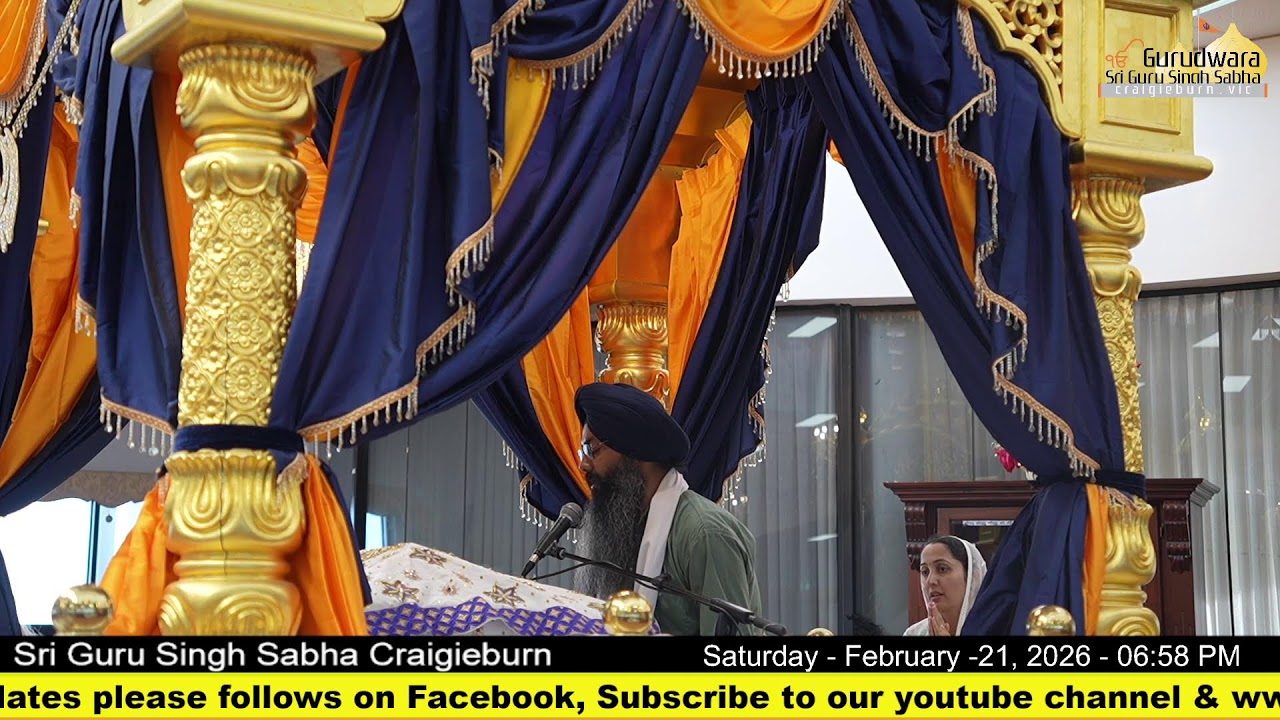 Live from Gurdwara Sri Guru Singh Sabha Craigieburn (Australia)