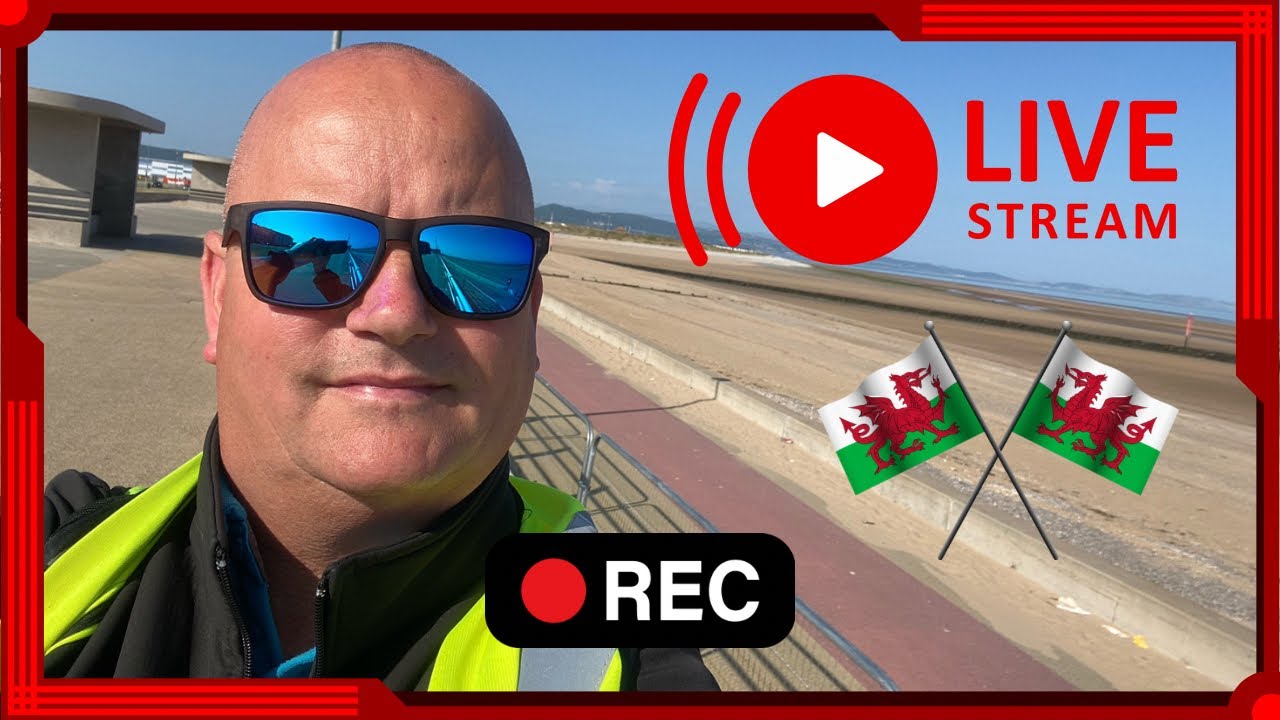 LIVE WALK RHYL PROMENADE 🏴󠁧󠁢󠁷󠁬󠁳󠁿01/08/23 #rhyl#wales#livestream#seafront#northwales#walking
