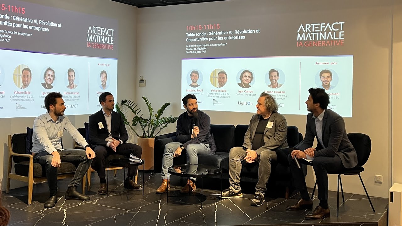Roundtable with our speakers led by Vincent Luciani - Matinale Artefact on Generative AI