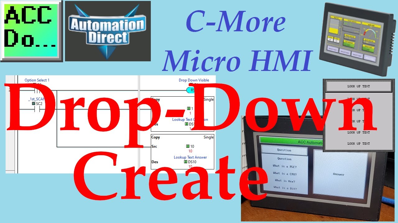 C-More HMI Drop-Down Create