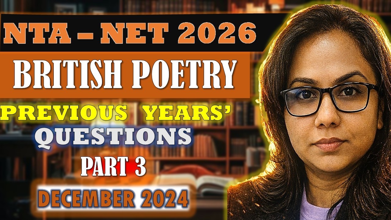 NTA - NET British Poetry DECEMBER 2024 PYQs #NTANET #englishliterature #pyqs #december2024 #ssw #bk