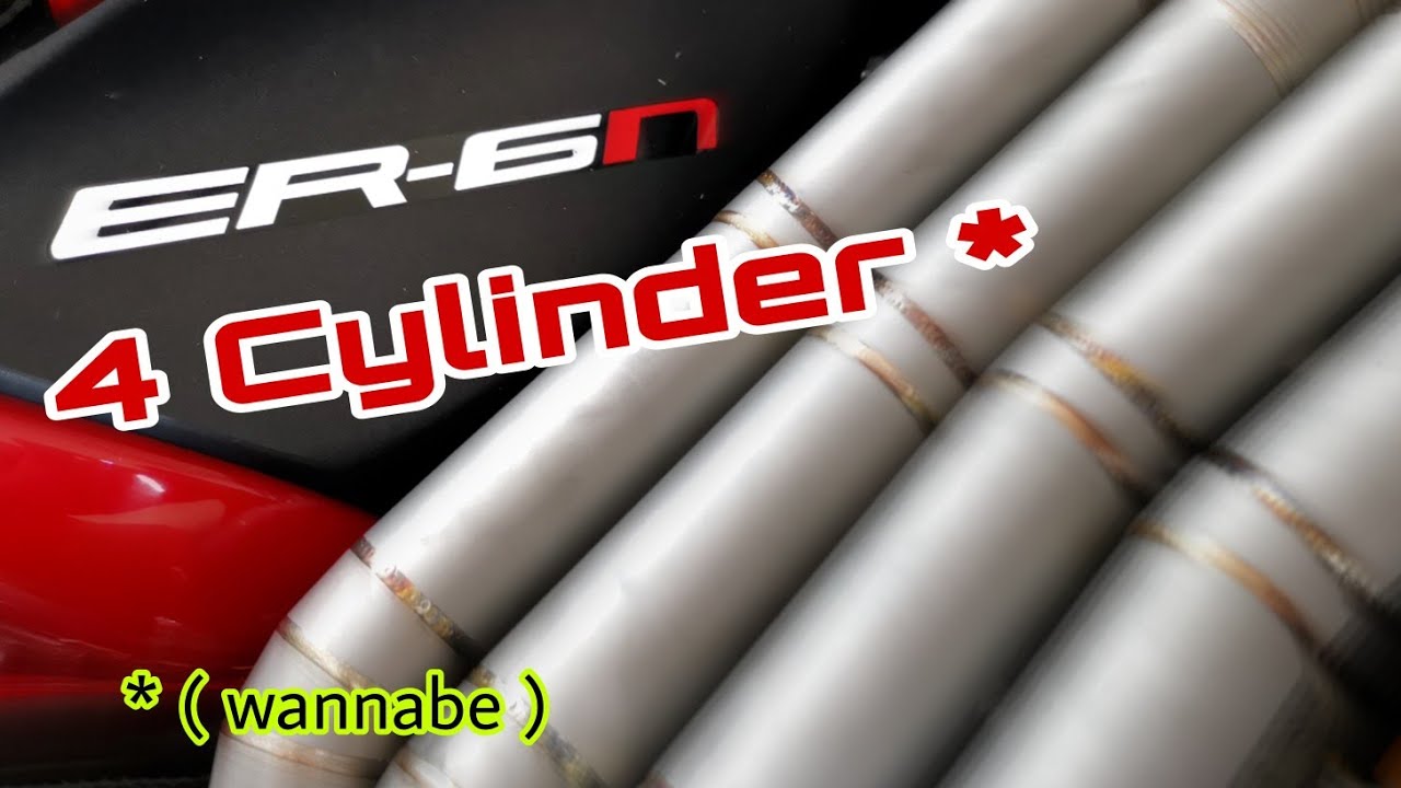 Kawasaki ER6n : 4 Cylinder (wannabe) : Konfigurasi Pipa 4 Silinder Unik Powernya Asik. (20210714)
