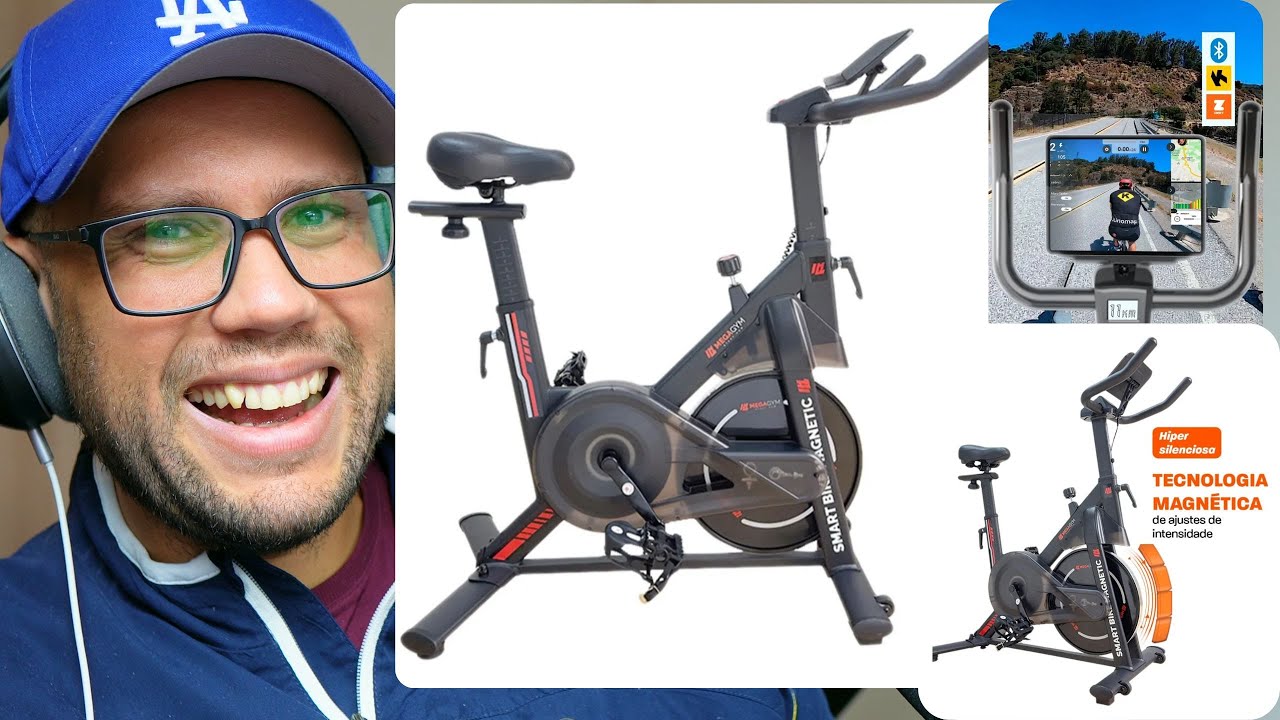 Bicicleta Ergométrica Megagym Smart Bike Magnética: Treino Silencioso e Conectado