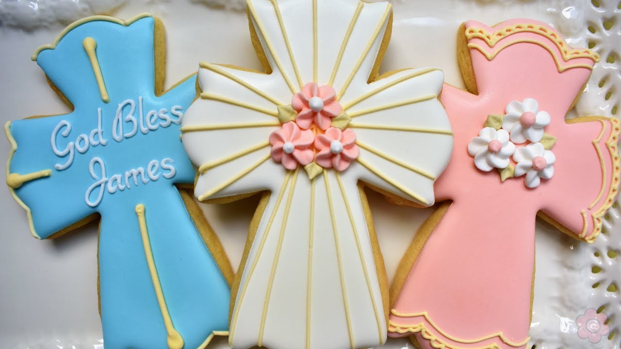 Fancy Cross Cookie Tutorial - THREE designs!
