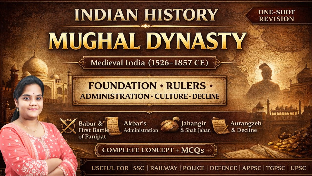 INDIAN HISTORY | Mughal Dynasty Complete One-Shot (1526–1857) | Foundation to Decline