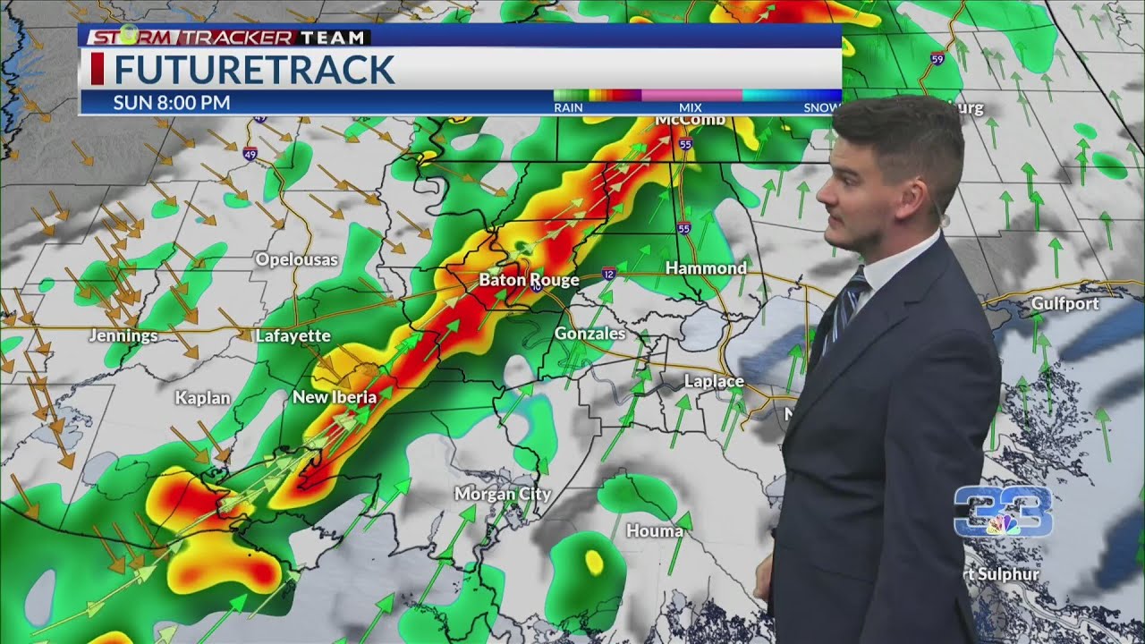 Weather Forecast for Baton Rouge - 1/4/24: Tracking Severe Threat Sunday Evening