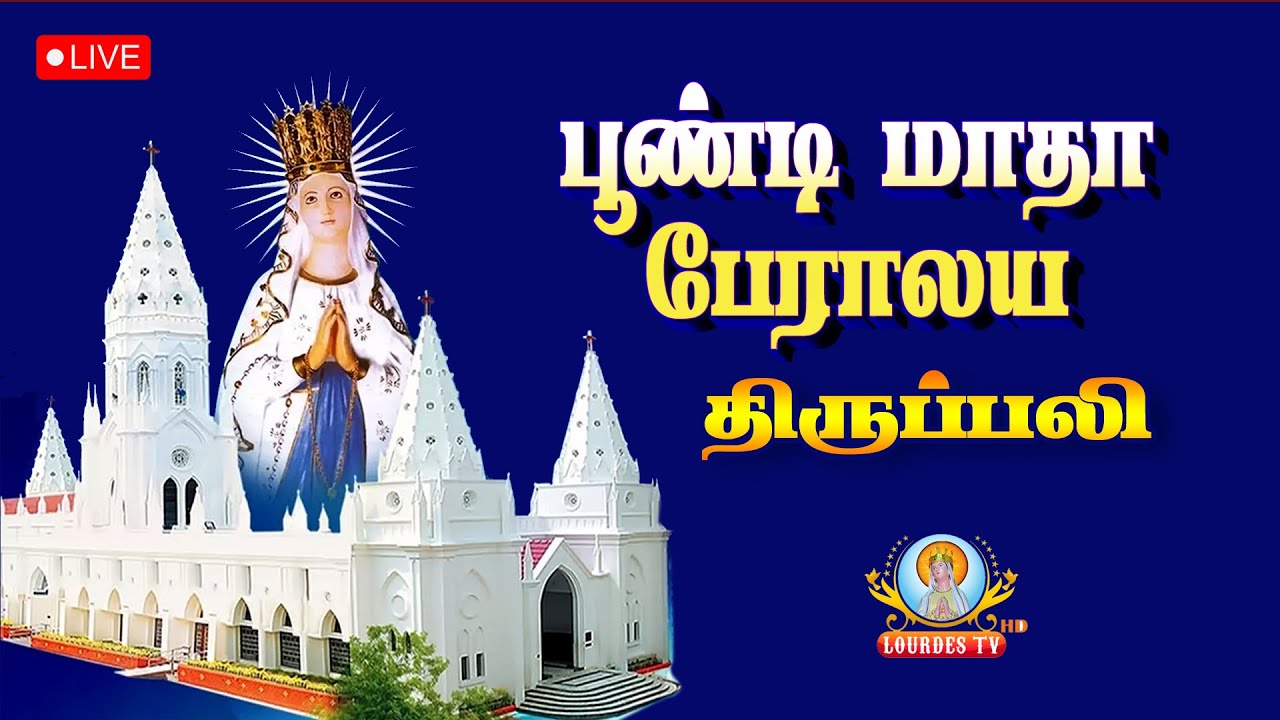 🔴நேரலை 24.01.2026 - சனி திருப்பலி-பூண்டி மாதா பசிலிக்கா, Poondi Madha Basilica - 11.15 AM