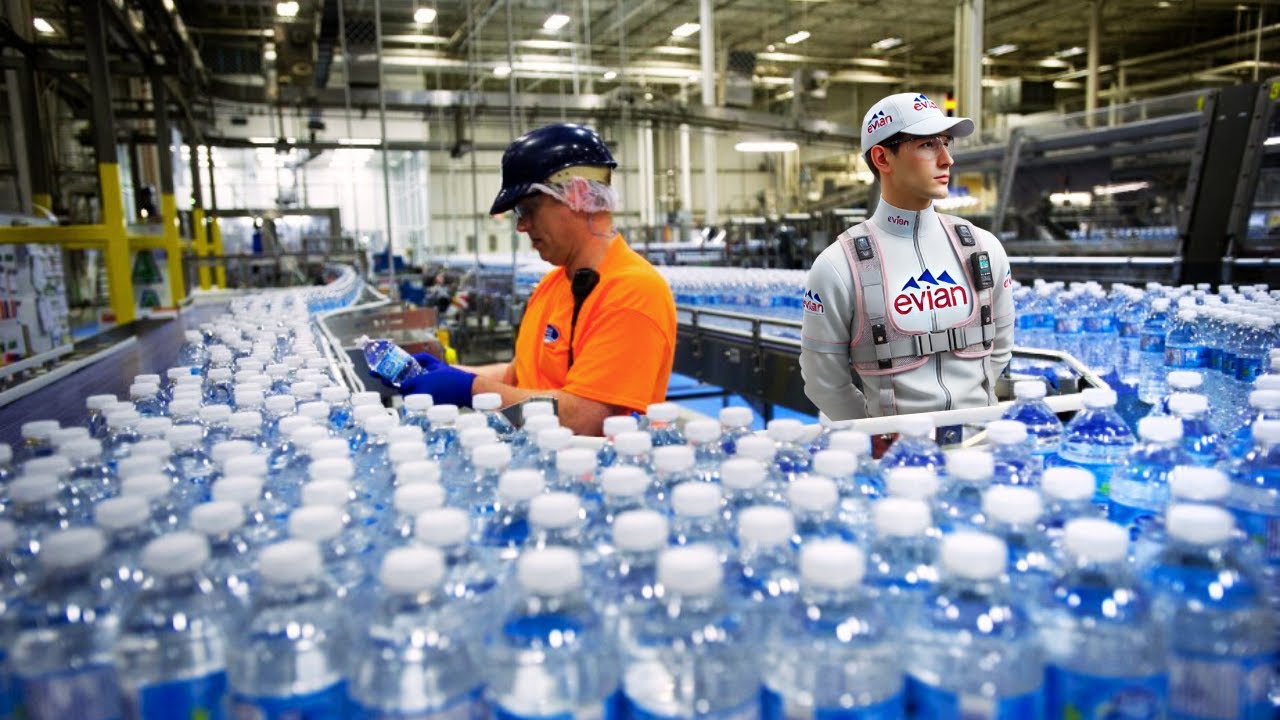 Comment est réellement fabriqué l’eau embouteillé EVIAN et CRISTALINE dans des usines ULTRA MODERNE