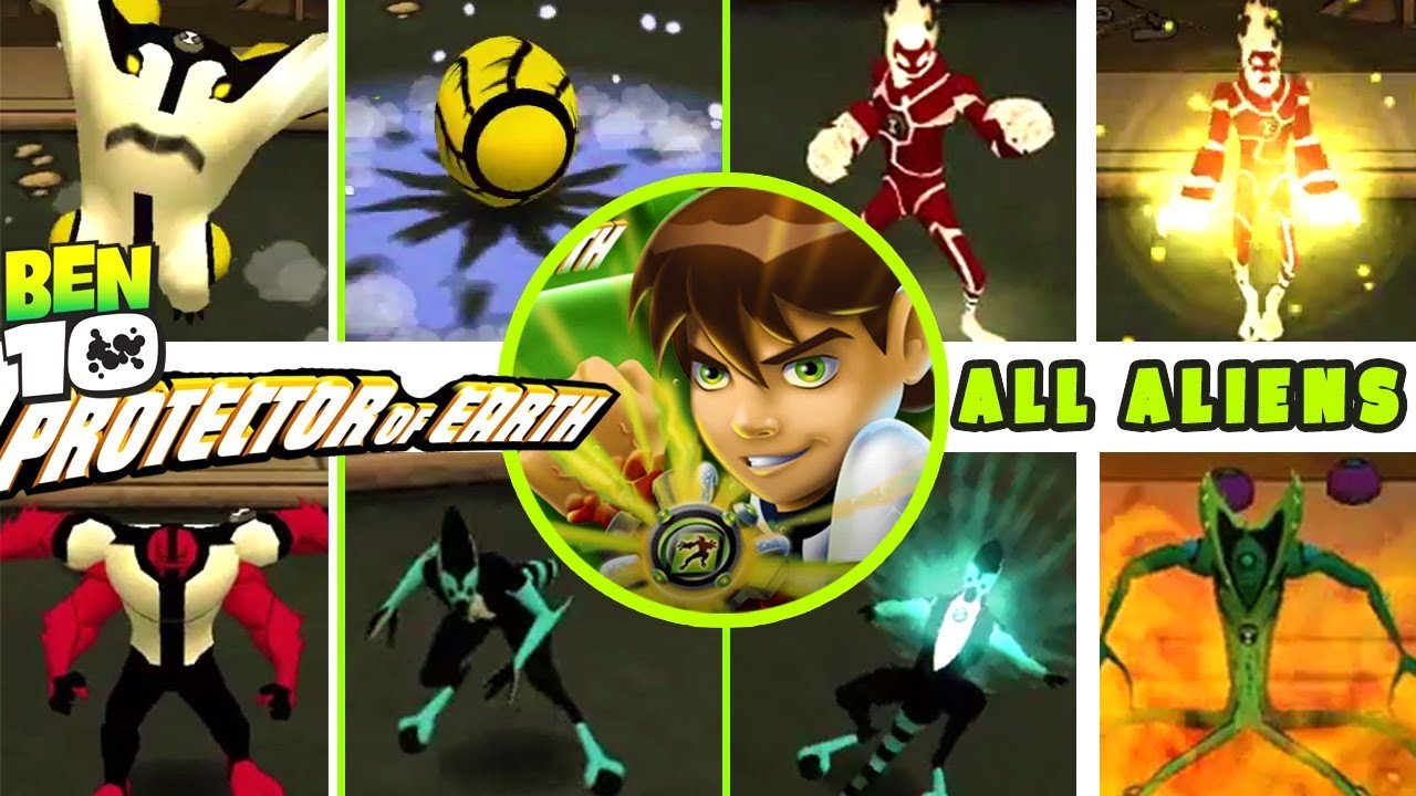 BEN 10 Protector of Earth ALL ALIENS + All Combos