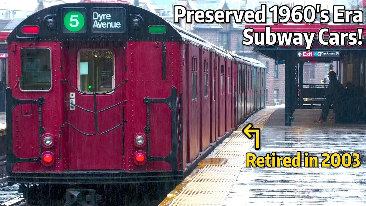 ⁴ᴷ⁶⁰ Vintage Restored 1960s R33-R36 Subway Cars on the Move!
