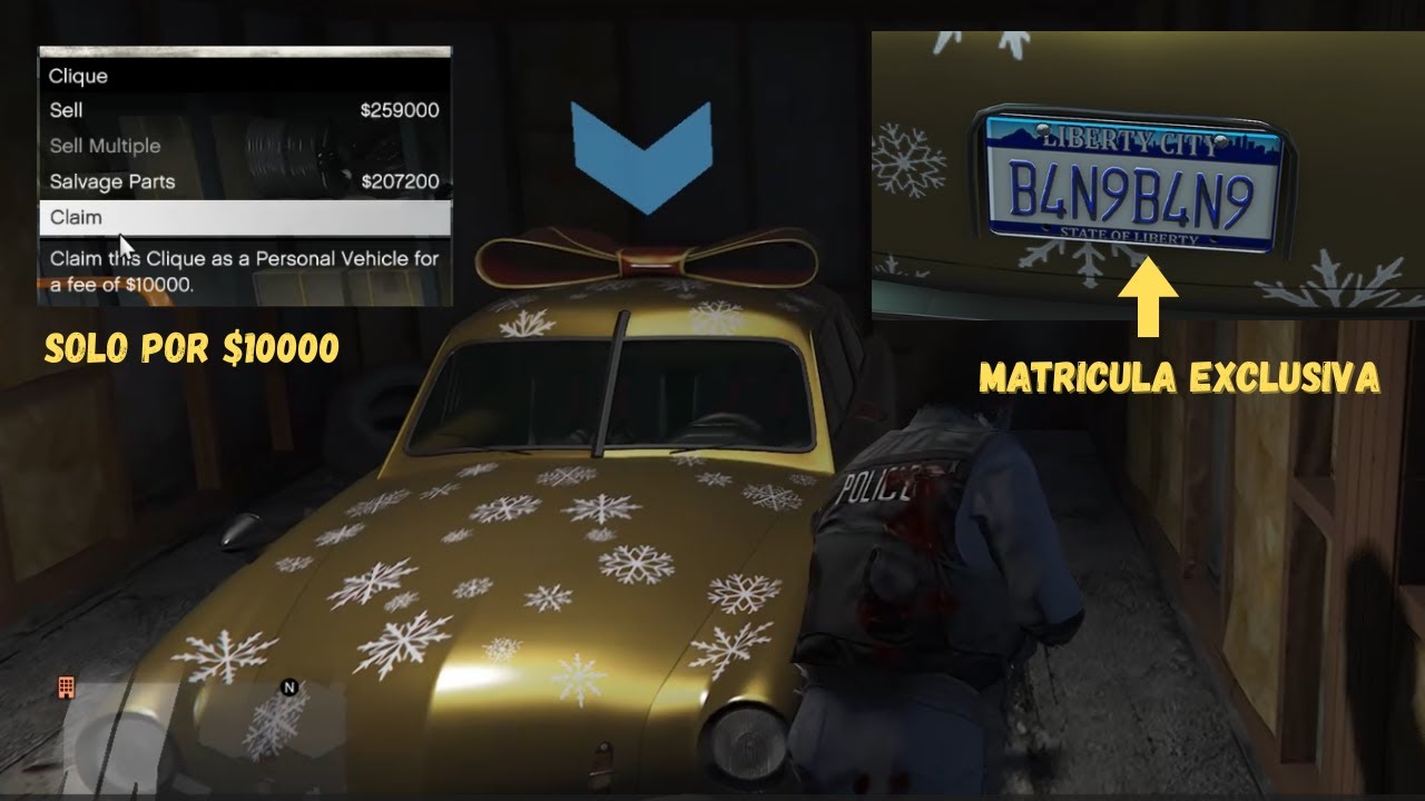 AUTO RECLAMABLE NAVIDEÑO gracias a El Robo del Pandillero CON DESAFÍOS ADICIONALES - GTA Online PC