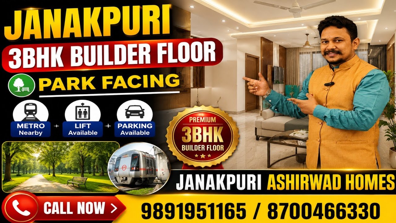 3BHK Builder Floor in Janakpuri, West Delhi | 150 Sq. Yd. Builder Floor in Janakpuri