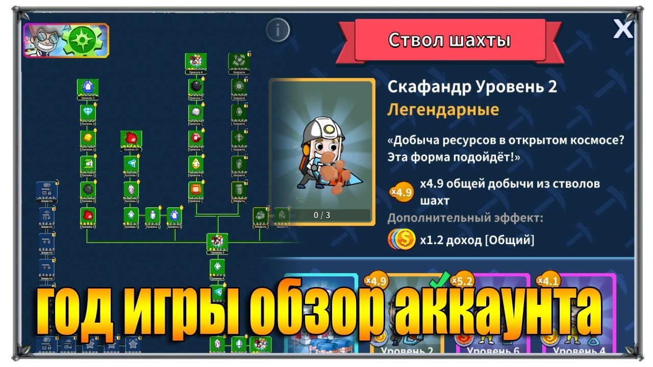 Idle Miner Tycoon прохождение Ленивый магнат год игры обзор аккаунта (игры андроид)