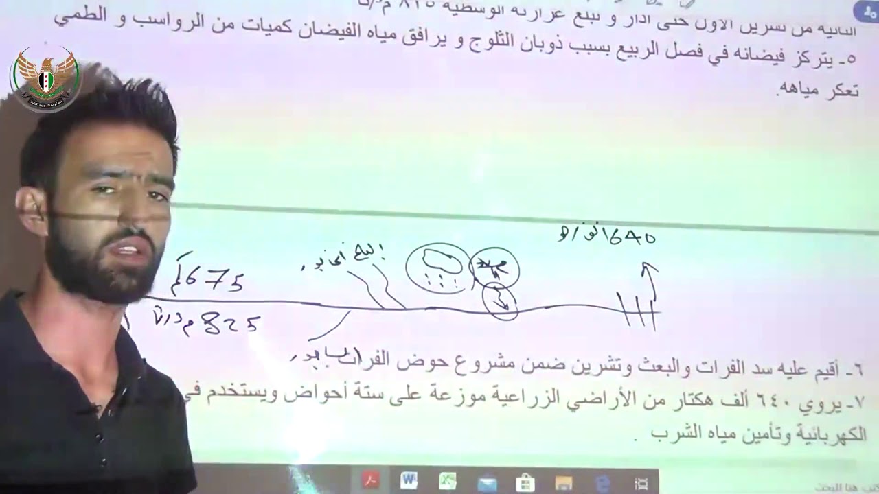 الثالث الثانوي الجغرافيا المياه والترب في سوريا