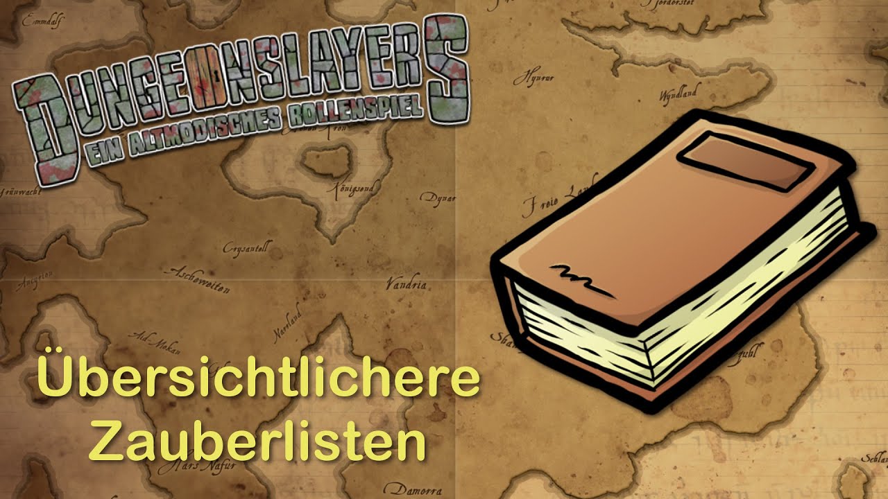 Dungeonslayers - Übersichtlichere Zauberliste || German