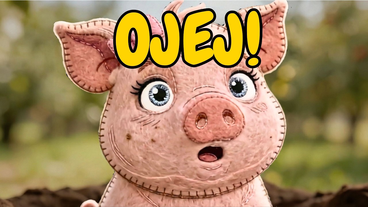 Cztery małe świnki w jabłkowym sadzie 🍎 | Spokojna piosenka dla dzieci