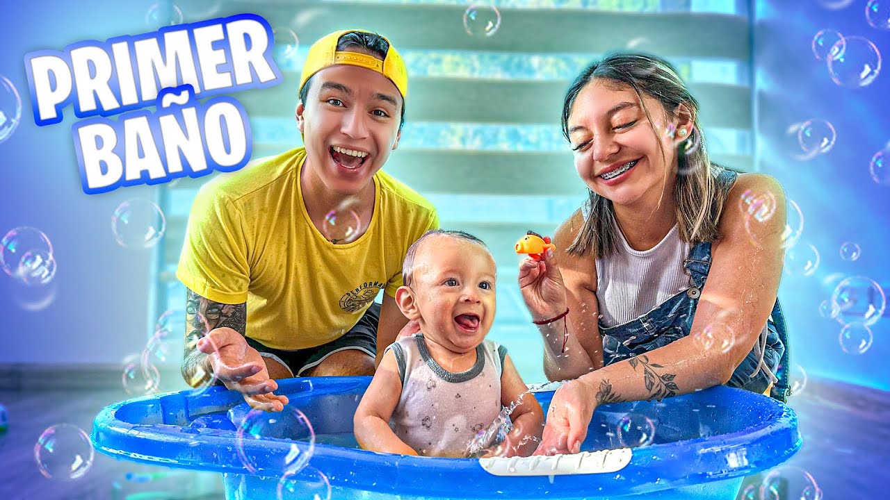 ¡EL PRIMER BAÑO de NUESTRO HIJO! 💦🐣