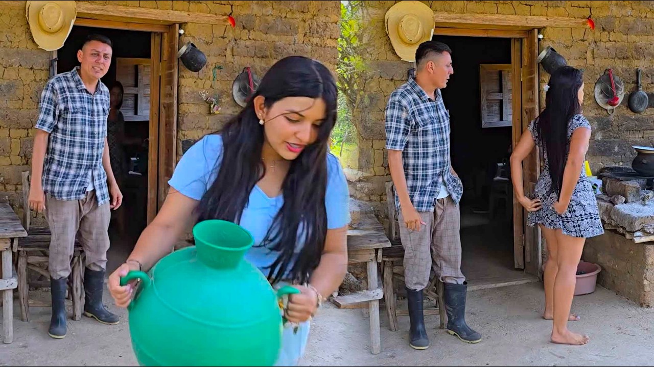 Campesina vio como su marido le mira las n4lg4s a otra mujer.
