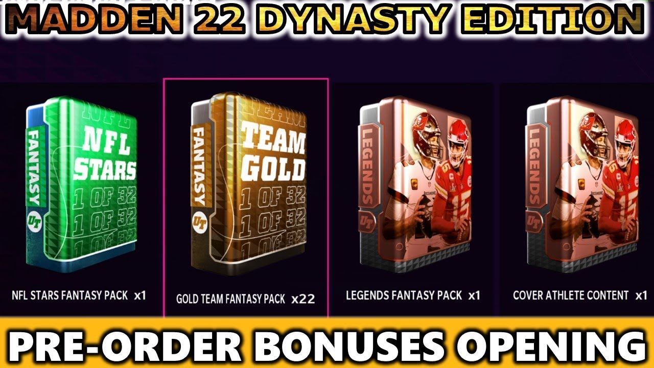Madden NFL 22 Dynasty Edition Pre-Order Bonuses Opened All Packs Worth It Team Fantasy Packs