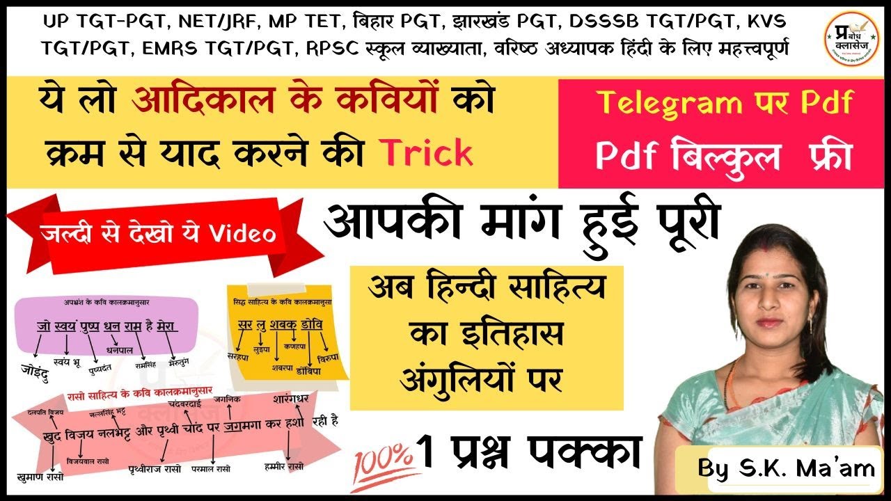 Trick🔴हिन्दी साहित्य का इतिहास के के शॉर्ट नोट्स की ट्रिक | एक रात मे रिवीजन कर लोगे | #hindisahitya