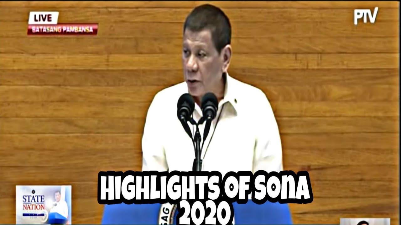 SONA 2020 HIGHLIGHTS PRESIDENT RODRIGO DUTERTE