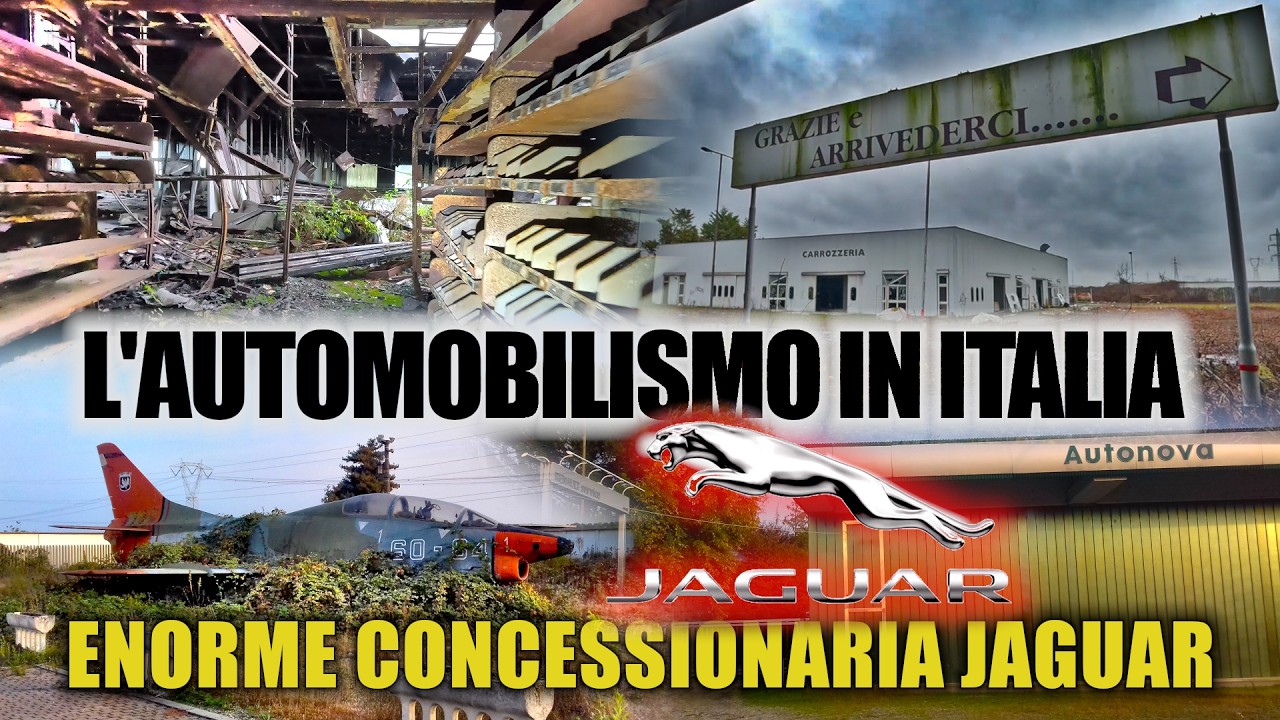 CONCESSIONARIA JAGUAR ABBANDONATA CON UN CACCIA MILITARE IN CORTILE: L'HANNO INCENDIATA DA POCO!